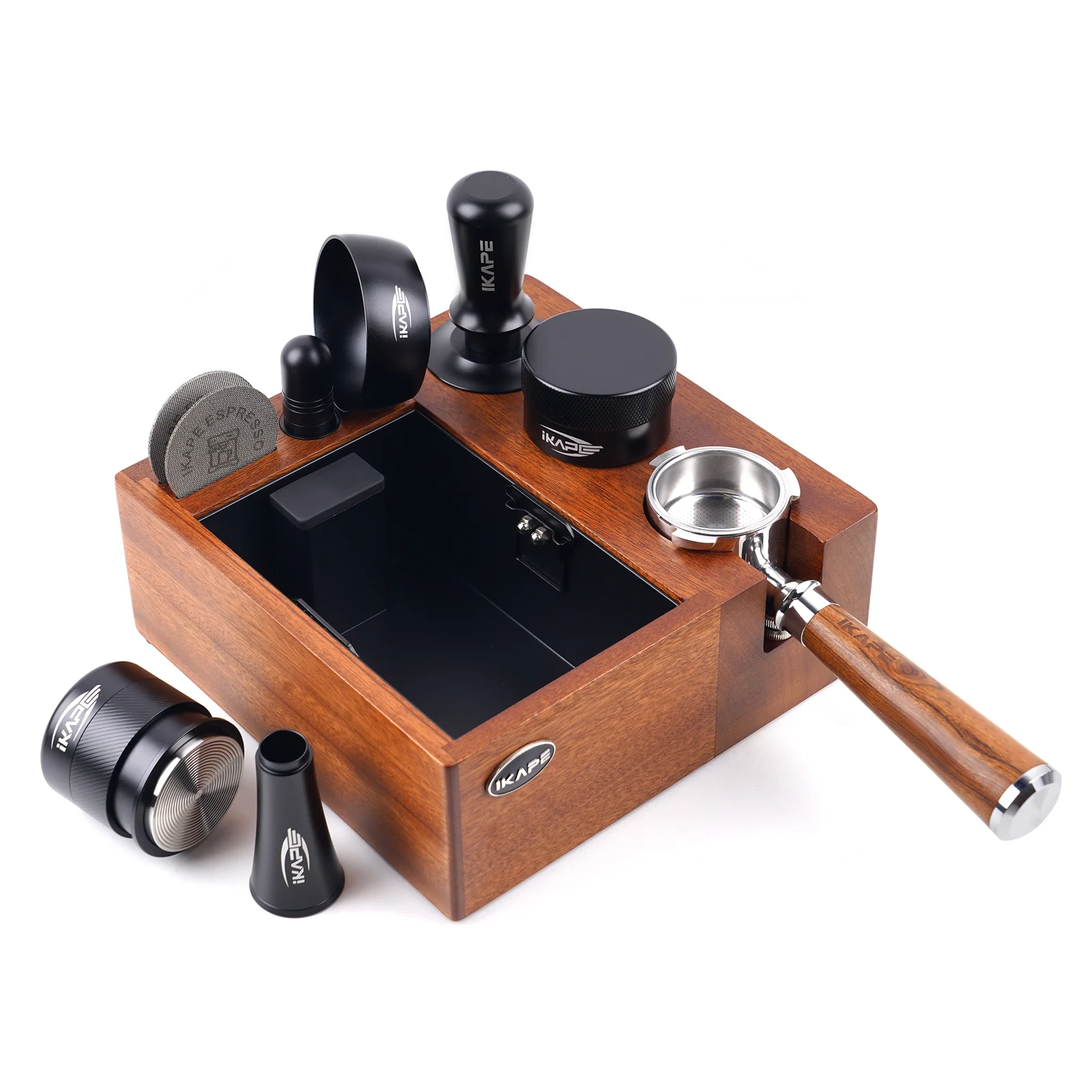 IKAPE Coffee Products, Espresso bar Kit Tools - 53.3mm / With 54mm Breville bottomless portafilter / Silver