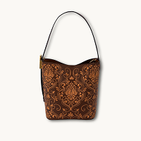 Exquisite Baroque Suzhou Embroidery Handmade Genuine Leather Tote Bag